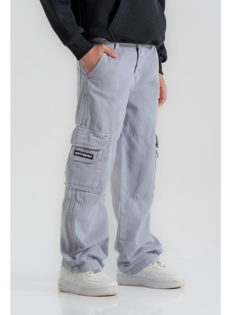 سي إن جينز وير كيدز بنطلون كارجو أولادي سادة بقصة واسعة - Image 2